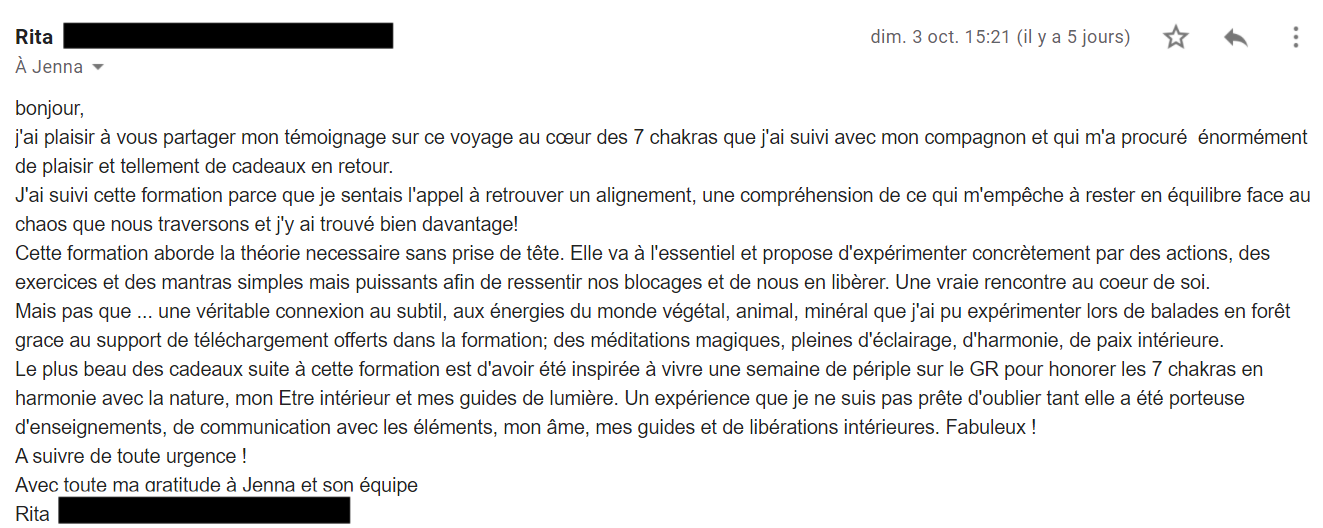 Témoignage Chakra 1