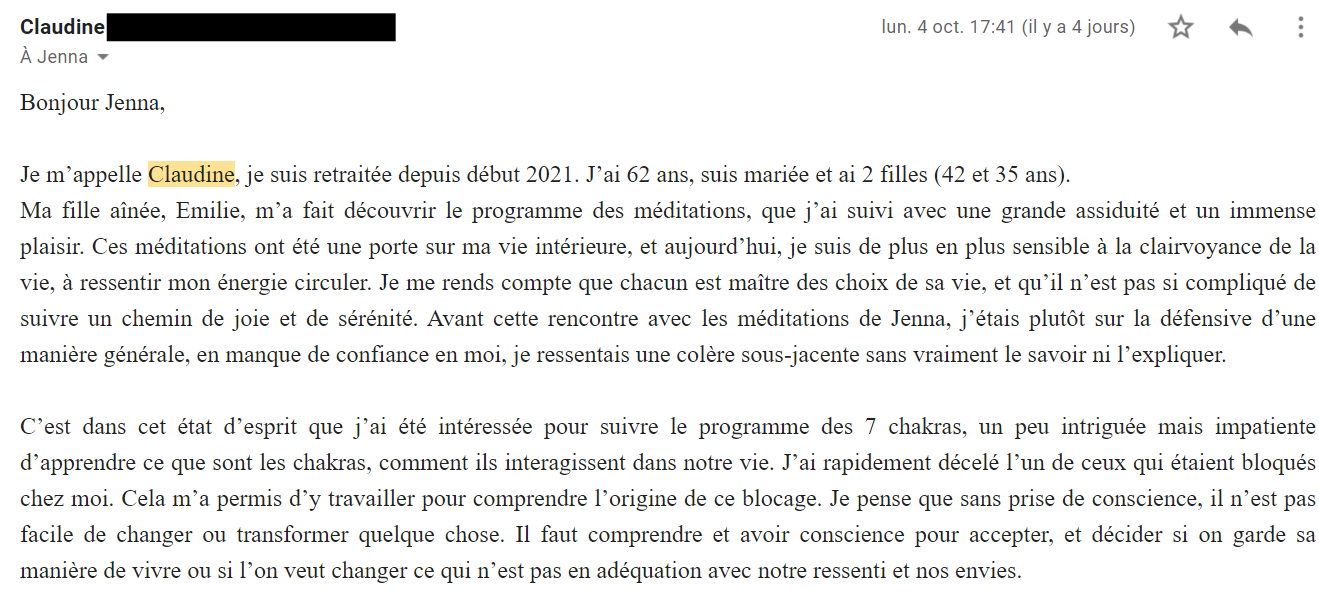 Témoignage Chakra 4
